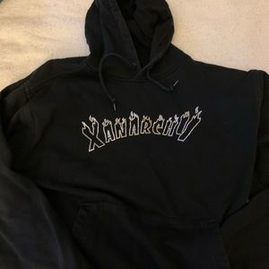 BLACK XANARCHY BEDAZZLED HOODIE